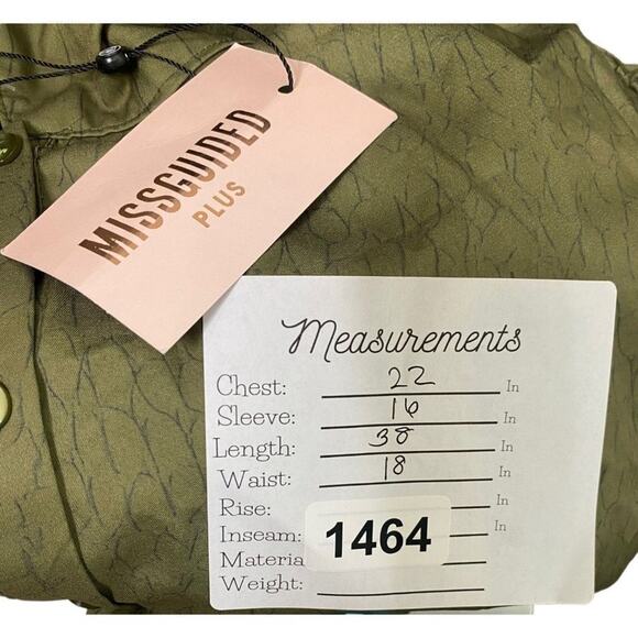 NWT Missguided Plus Ruched Shirt Mini Dress Stretchy Long Sleeve 14 Khaki #2810 - Picture 7 of 14